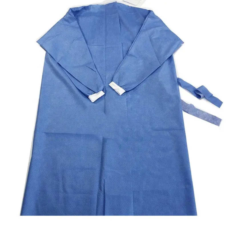 Long Sleeve Non woven Disposable Isolation Gown